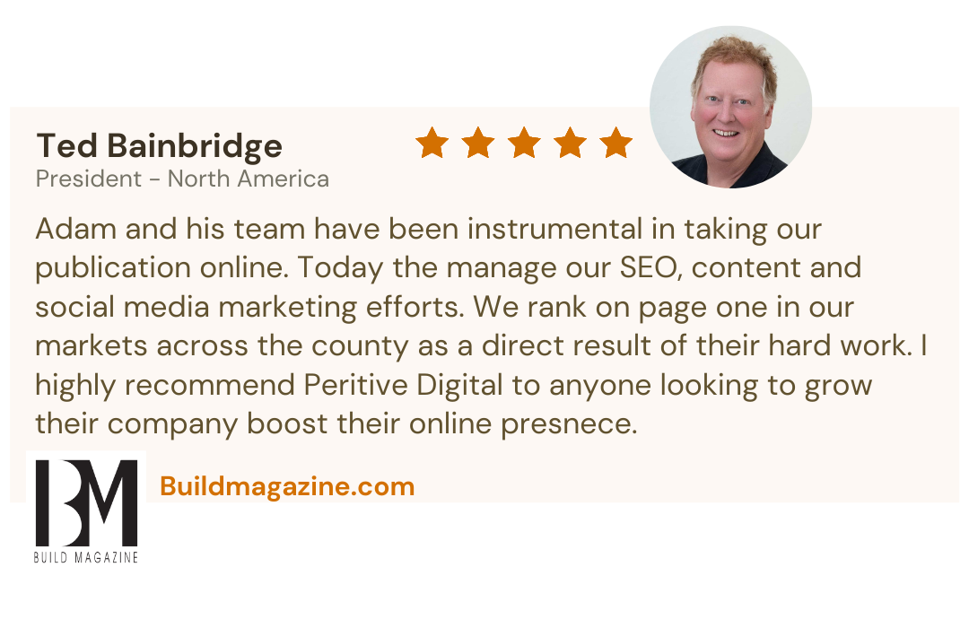 Ted Bainbridge - Build Magazine testimonial